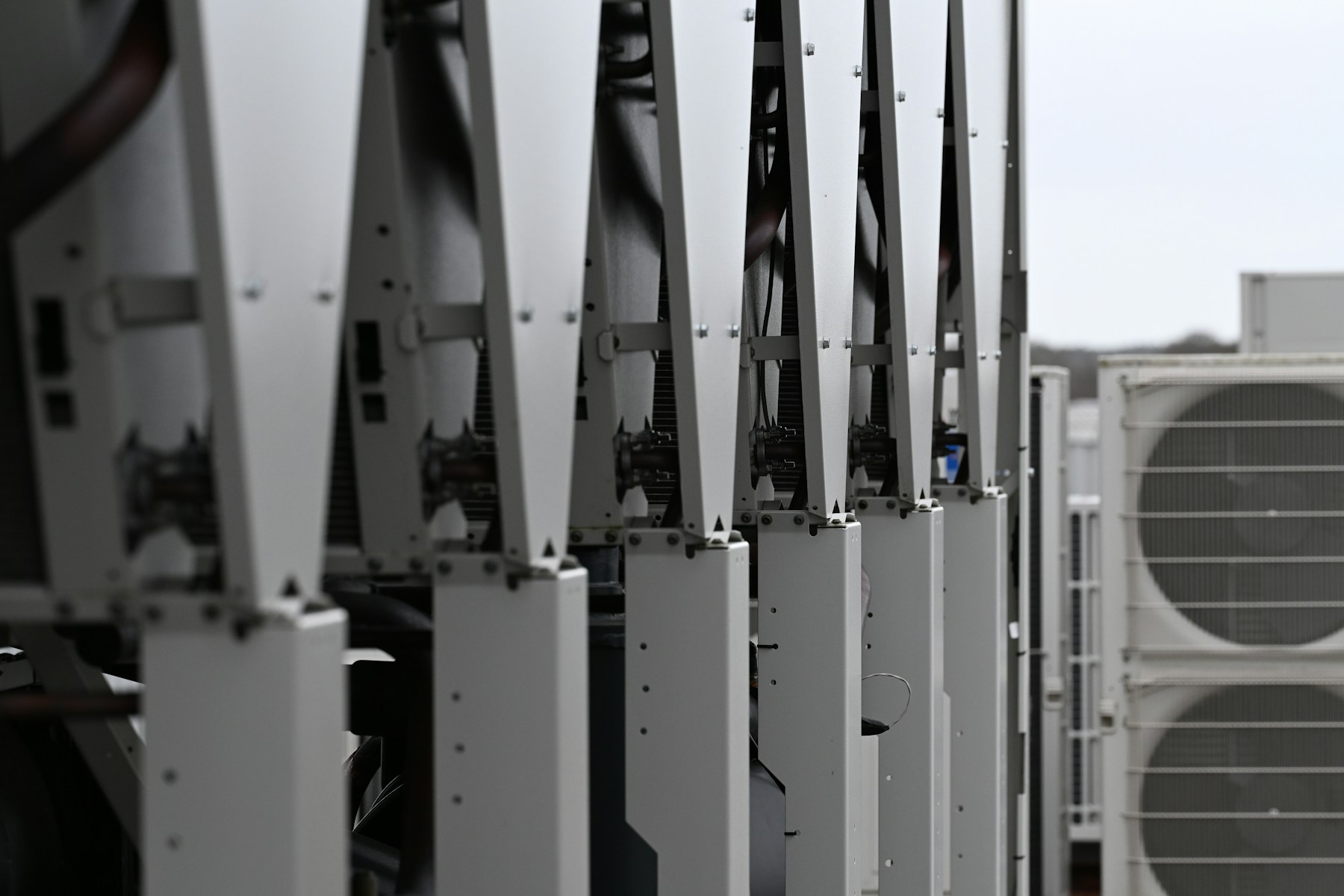 Commercial HVAC equipment installed on a rooftop